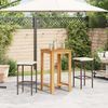 vidaXL 3-tlg. Gartenbar-Set Braun Massivholz Akazie und Poly Rattan 3295266 Bild 3