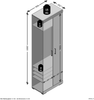 FMD Möbel - BRISTOL 1000 - Kompaktgarderobe - melaminharzbeschichtete Spanplatte - Beton LA/weiß Edelglanz - 120 x 193,5 x 35,2cm Bild 3