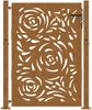 vidaXL Gartentor 100x125 cm Verwitterungsstahl Flammendesign 4100995 Bild 4