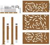 vidaXL Gartentor 100x125 cm Verwitterungsstahl Flammendesign 4100995 Bild 5