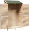 vidaXL Gartenschuppen Natur 106 x 56 x 176,5 cm Massivholz aus Fichte 42033464 Bild 4