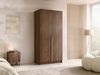 Drehtürenschrank Borton I, Kleiderschrank mit 2 Türen (Farbe: Nuss Warmia / Nuss Warmia + Gold) Bild 2