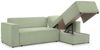 Ecksofa Schlafsofa WALDO Stoff Brooklyn Hellgrün Ottomane Rechts Bild 3