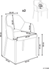 Esszimmerstuhl 2er Set RATON Cord Taupe Bild 2