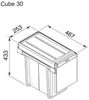 FRANKE Abfallsorter 30 (2x15) Liter CUBE 30 ab 30 cm Schrankbreite Bild 3