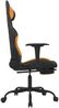 Gaming-Stuhl mit Fußstütze Drehbar Schwarz und Dunkelgelb Stoff, Drehbar [345485] Bild 5