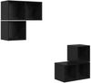vidaXL TV-Schrankset 4 pcs Schwarz Eichen-Optik Holzwerkstoff 3393289 Bild 2