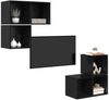 vidaXL TV-Schrankset 4 pcs Schwarz Eichen-Optik Holzwerkstoff 3393289 Bild 3