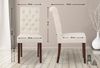 CLP Esszimmerstuhl Lisburn Mit Lehne im Chesterfield Design,creme Stoff Bild 2