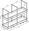Weinregal Hubro 80x30x85 cm Schwarz/Walnussoptik [en. casa] Bild 3