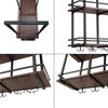Weinregal Hubro 80x30x85 cm Schwarz/Walnussoptik [en. casa] Bild 5