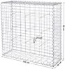 SONGMICS Gabionenkorb, verzinkt, Metall silber, 100 x 90 x 30cm Bild 5