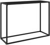 Konsolentisch, Beistelltisch, Konsole Schwarz 100x35x75 cm Hartglas Bild 2