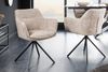 riess-ambiente Polsterstuhl VERONA champagner beige – Strukturstoff, mit Armlehne, Metallgestell (Einzelartikel, 1 St), 180° drehbar mit Auto-Return-Funktion – ideal für Esszimmer oder Büro Bild 3