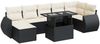 vidaXL 8-tlg. Garten-Sofagarnitur mit Kissen Schwarz Poly Rattan 3326677 Bild 2