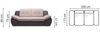 Sofa 2-Sitzer PEDRO Polyesterstoff Grau / Beige 175 x 84 x 113 cm Bild 2