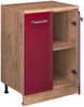Küchenschrank für Dachschrägen R-Line Rot Hochglanz 60 cm ohne Schräge mit 2 Türen Vicco Bild 3