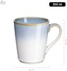 Mäser 931990 Kombiservice La Sinfonia für 4 Personen, Steinzeug, weiß/blau (1 Set, 16-teilig) Bild 2