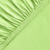 leevitex® Boxspringbett & Wasserbett Spannbettlaken | Spannbetttuch | 100% Baumwolle | Markenqualität | Ökotex | 200x220 cm + 40 Steg - Apfelgrün Bild 2