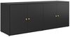 vidaXL Gartenschrank Schwarz 198 x 55,5 x 80 cm Poly Rattan 319870 Bild 2