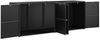 vidaXL Gartenschrank Schwarz 198 x 55,5 x 80 cm Poly Rattan 319870 Bild 3