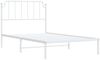 vidaXL Bettgestell mit Kopfteil, Metall, Weiß, 107x203 cm Bild 4