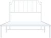 vidaXL Bettgestell mit Kopfteil, Metall, Weiß, 107x203 cm Bild 5