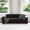 vidaXL Sofa 3 pcs Dunkelgrau 221 x 80 x 80 cm Leinenmischgewebe 3324638 Bild 3
