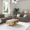 vidaXL Sofa 3 pcs Dunkelgrau 221 x 80 x 80 cm Leinenmischgewebe 3324638 Bild 1