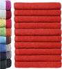 NatureMark 10er Pack Waschlappen | 100% Baumwolle | Frottier Seiflappen | Größe 30x30 cm | Frottee Seiftücher im 10er Pack Farbe: Rot Bild 5
