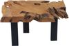 Couchtisch Beistelltisch massiv Teakholz naturbelassen 80x80x40 cm schwarz IBIZA 136985042 Bild 3