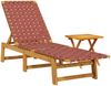 vidaXL Sonnenliege mit Tisch Rot Massivholz Akazie und Stoff 3214214 Bild 2