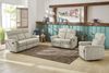 3-Sitzer-Relaxsofa Federkern Couch m. Liegefunktion verstellbar Bezug Cord Beige Bild 5