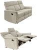 3-Sitzer-Relaxsofa Federkern Couch m. Liegefunktion verstellbar Bezug Cord Beige Bild 1
