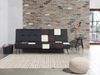 Schlafsofa 3-Sitzer Kunstleder schwarz Patchwork OLSKER Bild 3