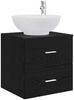 vidaXL Badezimmermöbel-Set 5 pcs Schwarze Eiche Ingenieurholz und Glas 3406968 Bild 5
