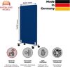 Rheinland Möbel FocusWall STWR0814 – Akustik-Stellwand 800×1400 mm in Stofffarbe Scuba inkl. Rollen – Mobile Schreibtisch-Trennwand für Büro & Homeoffice – Schallschutz – Made in Germany Bild 2