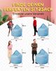 PATCH HOME Sitzsack Tropfenform – Jumbo – Hellblau, bequemer Sitzsack aus Luxus-Polyester-Gewebe, bereits befüllt Bild 3