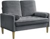 2-Sitzer Sofa mit Stoffbezug im skandinavischen Stil, 121 x 76 x 87 cm, Grau Bild 4