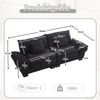 2-Sitzer Sofa B 224 x T 81 x H 81 cm aus Samt in Schwarz Bild 5