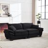 2-Sitzer Sofa B 224 x T 81 x H 81 cm aus Samt in Schwarz Bild 4