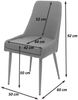 2er-Set Esszimmerstuhl HWC-O27, Küchenstuhl Polsterstuhl Stuhl, Stoff/Textil (280g/m²) Metall ~ dunkelgrau Bild 3