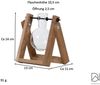 Hängende Steckling-Vase aus Glas mit Holzgestell – Aufzuchtstation für Pflanzen Bild 3