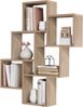 FMD Möbel - LAURIO 2 - Wandregal - melaminharzbeschichtete Spanplatte - Eiche Nb - 81,2 x 94,3 x 15,7cm Bild 2