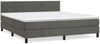 vidaXL Boxspringbett mit Matratze Dunkelgrau 160x200 cm Samt 3141432 Bild 2