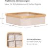 osoltus Badezimmer Box Nelson 2x Bambus Aufbewahrungskorb Beige 4 Fächer Bild 3