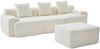Ecksofa aus Kordstoff, modulares 4-teilige Sofa, 268 x 102 x 78 cm, Beige Bild 5