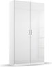 rauch Kleiderschrank; Drehtürenschrank CELLE, 2-türig, Hochglanz alpinweiß, 91x210x54xcm Bild 3