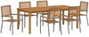 vidaXL Garten Essgruppe 7 pcs Grau Massivholz Akazie 3365524 Bild 5