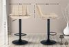 CLP 2er Set Barhocker Tover 360° drehbar und in der Höhe verstellbar,creme Kunstleder Bild 2
